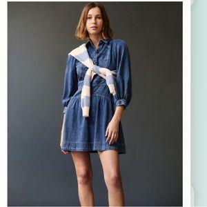 Anthropologie Washed Mini shirt Dress